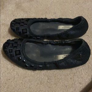 Black Flats with rhinestones